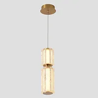 Светильник подвесной ЛЕД ANTIQUE SP23W LED BRASS Crystal Lux белый на 1 лампу, основание латунь в стиле классический трубочки