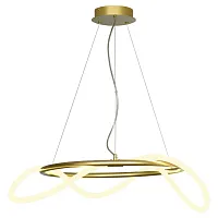 Люстра подвесная LED River LSP-8366 Lussole белая матовая золото на 1 лампа, основание матовое золото в стиле современный хай-тек 