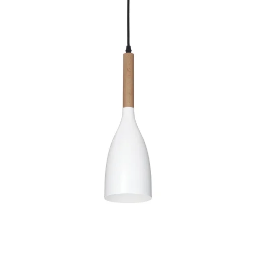 Светильник подвесной MANHATTAN SP1 BIANCO Ideal Lux белый на 1 лампу, основание белое в стиле современный 