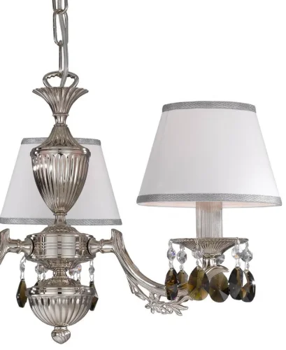 Люстра подвесная L 9831/3 Reccagni Angelo белая на 3 лампы, основание никель в стиле классический  фото 4