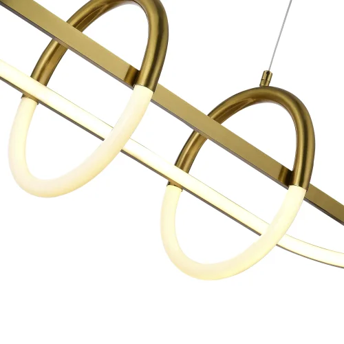 Светильник подвесной LED Mofisto SL1579.313.01 ST-Luce белый 1 лампа, основание золотое в стиле модерн кольца фото 3