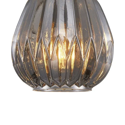Светильник подвесной Corruga 2189-1P Favourite серый прозрачный 1 лампа, основание хром в стиле современный выдувное фото 3