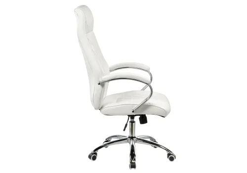 Компьютерное кресло Monte белое 1863 Woodville, белый/искусственная кожа, ножки/металл/хром, размеры - ****670*750 фото 2