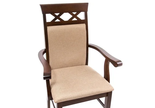 Деревянный стул Mango бежевое 1998 Woodville, бежевый/ткань, ножки/дерево/коричневый, размеры - ****560*500 фото 5