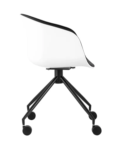 Кресло офисное LIBRA, пластик белый, экокожа УТ000005564 Stool Group, белый/пластик, ножки/металл/чёрный, размеры - ****600*535 фото 3