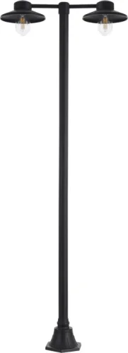 Парковый светильник Basko SL9542.705.02 ST-Luce уличный IP графит чёрный на 2 лампы, плафон прозрачный в стиле лофт E27 фото 3