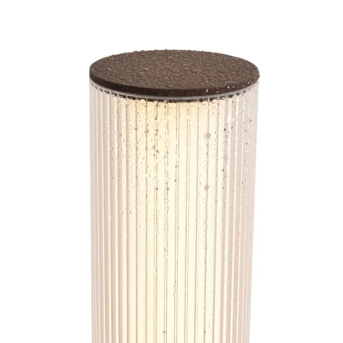 Парковый светильник LED Cortena 7180/18GL Odeon Light уличный IP65 коричневый на 1 , плафон белый в стиле хай-тек LED фото 3