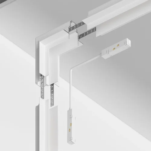 Угловой коннектор внутренний Magnetic track system TRA004ICL-22W Maytoni белый в стиле для светильников серии Magnetic track system S35 встраиваемый магнитный s35 магнитный фото 5