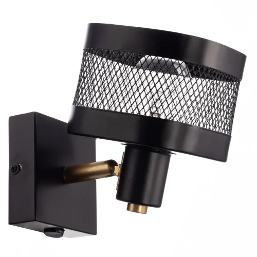 Бра с выключателем Хаген CL531515 Citilux чёрный на 1 лампа, основание чёрное в стиле лофт современный  фото 3