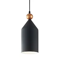 Светильник подвесной TRIADE-1 SP1 Ideal Lux чёрный на 1 лампу, основание чёрное в стиле современный 