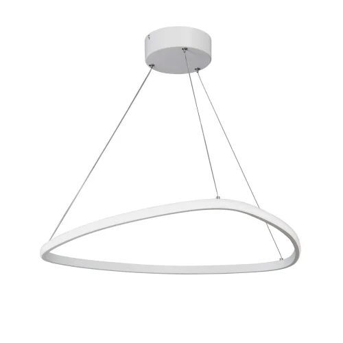 Светильник подвесной LED V4624-0/1S Vitaluce без плафона на 1 лампу, основание белое в стиле хай-тек кольца