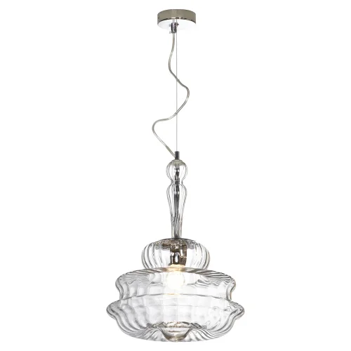 Светильник подвесной LSP-8502 Lussole прозрачный 1 лампа, основание хром в стиле современный выдувное