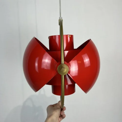 Светильник подвесной Weisdorff 123431-22 ImperiumLoft красный 1 лампа, основание латунь в стиле арт-деко лофт современный  фото 5