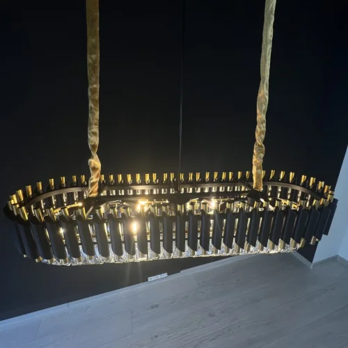Люстра подвесная Empire 156487-22 ImperiumLoft прозрачная на 6 ламп, основание золотое чёрное в стиле современный  фото 8