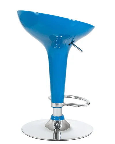 Стул барный 1004-LM BOMBA,  цвет сиденья голубой, цвет основания хром Dobrin, голубой/, ножки/металл/хром, размеры - 660*880***430*360 фото 4