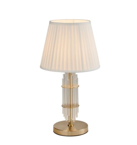 Настольная лампа Zhaklin APL.744.04.01 Aployt белая 1 лампа, основание золотое металл в стиле классический 