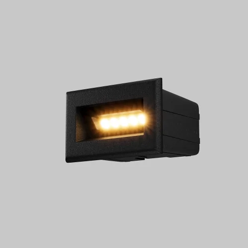 Подсветка для лестниц LED Bosca O045SL-L3B3K Maytoni уличный IP65 чёрный на 1 лампу, плафон чёрный в стиле современный хай-тек LED фото 2