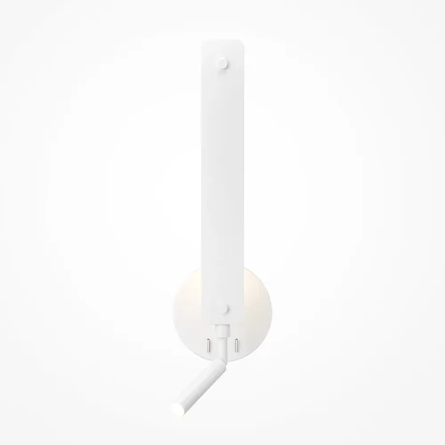 Бра с выключателем LED Combo MOD214WL-L8W3K Maytoni белый на 1 лампу, основание белое в стиле современный минимализм для чтения отражённый свет фото 5