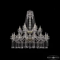Люстра подвесная 1413/16+8+4/460/2d G Bohemia Ivele Crystal без плафона на 28 ламп, основание золотое в стиле классика sp