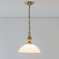 Светильник подвесной Латур CL413212 Citilux белый 1 лампа, основание бронзовое в стиле классика 