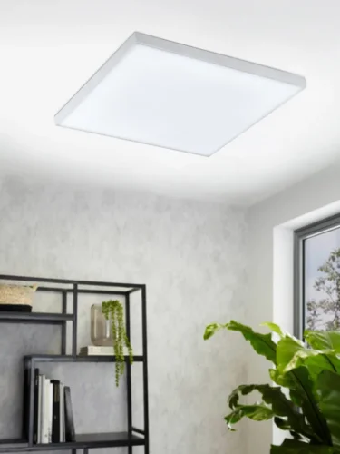 Светильник потолочный LED Turcona 98902 Eglo белый на 1 лампу, основание белое в стиле современный квадраты фото 2