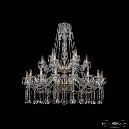 Люстра подвесная 1413/16+8+4/460/2d G Bohemia Ivele Crystal без плафона на 28 ламп, основание золотое в стиле классический sp