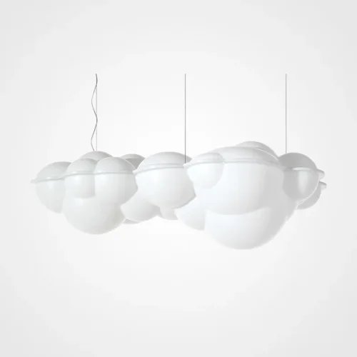 Светильник подвесной Nuvola D80 220182-60 ImperiumLoft белый на 6 ламп, основание белое в стиле современный скандинавский Светильник подвесной Nuvola D80 220182-60 ImperiumLoft белый на 6 ламп, основание белое в стиле современный скандинавский