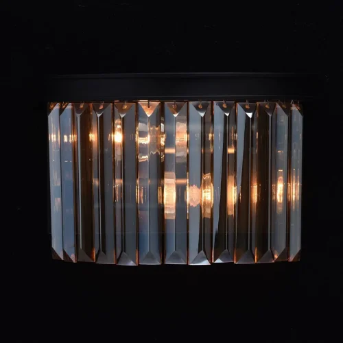 Бра Гослар 498025402 MW-Light янтарный прозрачный на 2 лампы, основание чёрное в стиле современный  фото 2