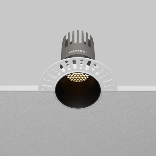 Светильник точечный LED Dip DL120-10W-3K-TRS-B Maytoni чёрный на 1 лампу, основание чёрное в стиле современный хай-тек круглый для затирки фото 10