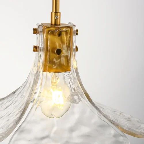 Светильник подвесной FLEUR 140696-26 ImperiumLoft прозрачный 1 лампа, основание золотое в стиле современный  фото 17
