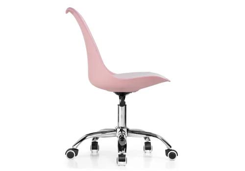 Компьютерное кресло Kolin pink / white
 15076 Woodville, розовый/экокожа, ножки/металл/хром, размеры - *880***490*560 фото 3