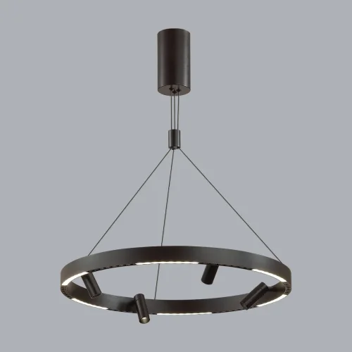 Светильник подвесной LED Beveren 6683/77L Odeon Light чёрный 1 лампа, основание чёрное в стиле современный с пультом фото 4