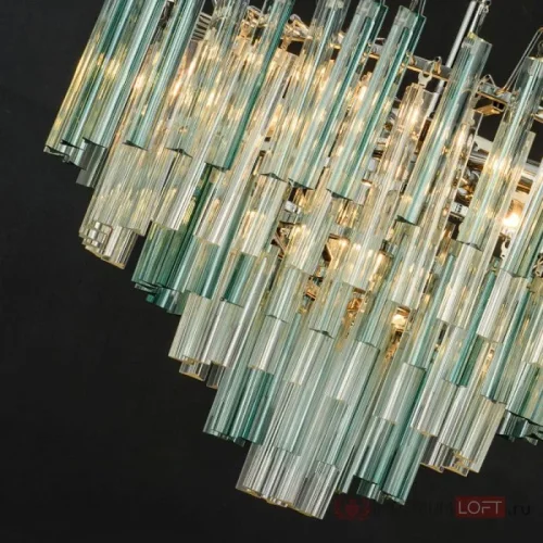 Люстра подвесная Aqua 189462-26 ImperiumLoft бирюзовая на 4 лампы, основание хром в стиле современный  фото 5