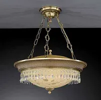 Люстра подвесная  PL 6216/4 Reccagni Angelo жёлтая на 4 лампы, основание античное бронза в стиле классический 