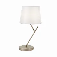 Настольная лампа Denice SLE300104-01 Evoluce белая 1 лампа, основание никель металл в стиле модерн 