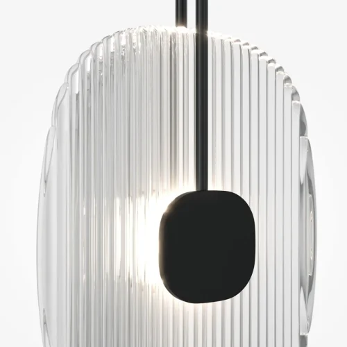Светильник подвесной LED Eclipse MOD152PL-L1BK Maytoni прозрачный 1 лампа, основание чёрное в стиле арт-деко  фото 5