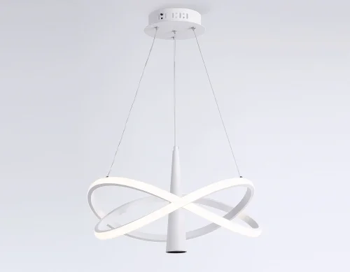 Светильник подвесной LED с пультом FL5367 Ambrella light белый 1 лампа, основание белое в стиле современный хай-тек с пультом фото 3