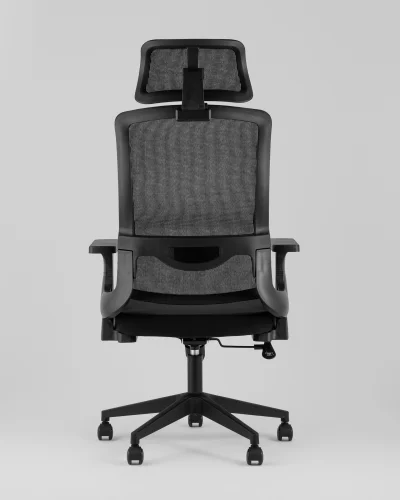 Кресло офисное TopChairs Vantage, черный УТ000040044 Stool Group, чёрный/сетка текстиль, ножки/полимер/чёрный, размеры - 1080*1180**** фото 5
