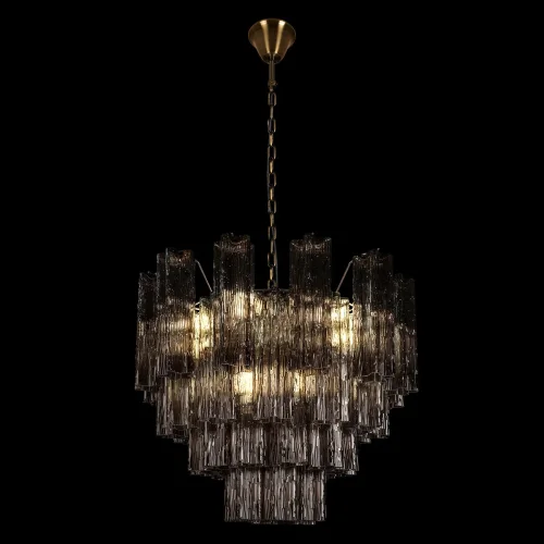 Люстра подвесная Мурано / Murano 10580/600 Smoke LOFT IT дымчатая на 10 ламп, основание бронзовое в стиле арт-деко современный фото 2