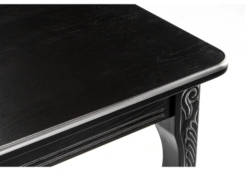 Стол деревянный Каллисто патина серебро 309304 Woodville столешница чёрная из мдф шпон фото 6