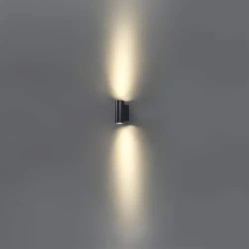Настенный светильник уличный LED Long 7071/15WL Odeon Light уличный IP65 чёрный на 1 лампу, плафон чёрный в стиле минимализм LED фото 3