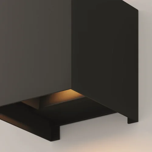 Настенный светильник уличный LED Fulton O572WL-L6B Maytoni уличный IP54 чёрный на 1 лампу, плафон чёрный в стиле современный LED фото 10