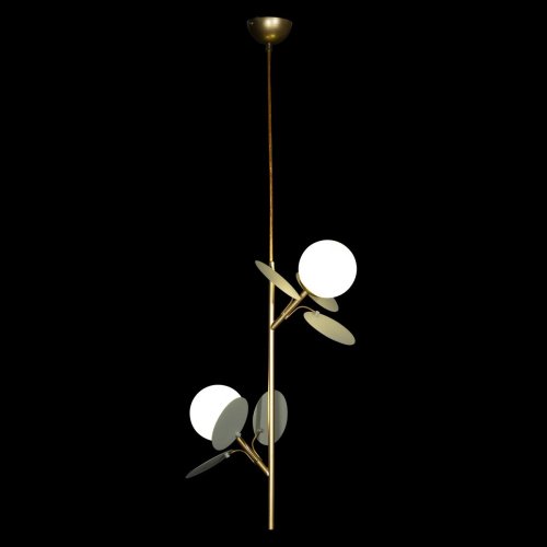 Светильник подвесной Matisse 10008/2P Grey LOFT IT белый 2 лампы, основание золотое в стиле современный шар фото 2