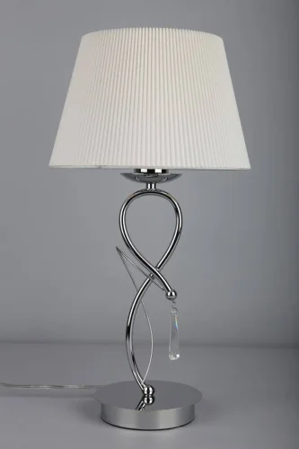 Настольная лампа Sondrio OML-61504-01 Omnilux белая 1 лампа, основание хром металл в стиле классический  фото 2