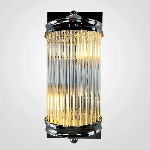 Бра Eichholtz 84963-22 ImperiumLoft прозрачный на 1 лампа, основание хром в стиле арт-деко современный 