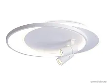 Светильник потолочный LED с пультом FL51391 Ambrella light белый 1 лампа, основание белое в стиле современный хай-тек с пультом