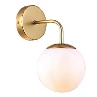 Бра ALTO 75141/1W GOLD Natali Kovaltseva белый 1 лампа, основание золотое в стиле современный 