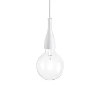 Светильник подвесной MINIMAL SP1 BIANCO Ideal Lux без плафона на 1 лампу, основание белое в стиле современный 