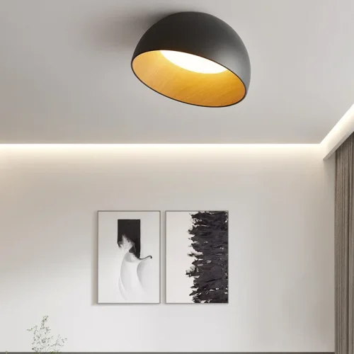 Светильник потолочный BARA A D35 Black Трехцветный свет 223993-23 ImperiumLoft чёрный на 1 лампу, основание коричневое в стиле современный скандинавский минимализм фото 3