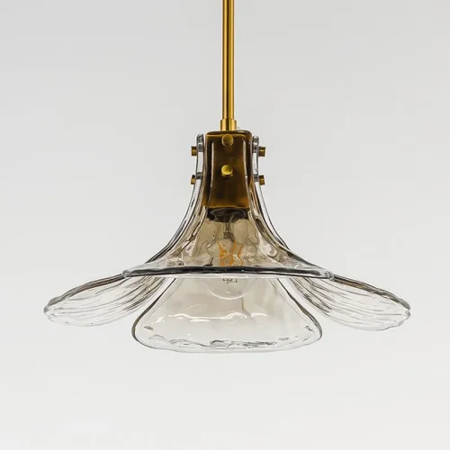 Светильник подвесной FLEUR 140696-26 ImperiumLoft прозрачный 1 лампа, основание золотое в стиле современный  фото 8